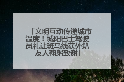 文明互动传递城市温度！城阳巴士驾驶员礼让斑马线获外籍友人鞠躬致谢