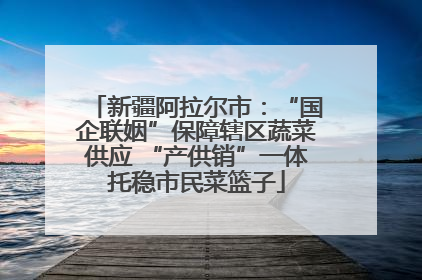 新疆阿拉尔市：“国企联姻”保障辖区蔬菜供应 “产供销”一体托稳市民菜篮子