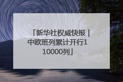 新华社权威快报｜中欧班列累计开行110000列
