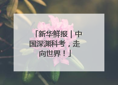 新华鲜报｜中国深渊科考，走向世界！
