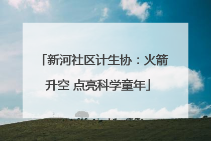 新河社区计生协：火箭升空 点亮科学童年