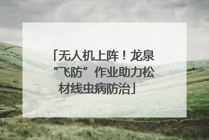无人机上阵！龙泉“飞防”作业助力松材线虫病防治