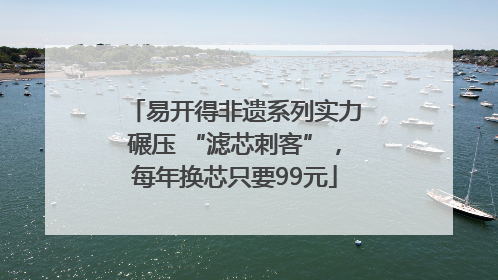 易开得非遗系列实力碾压 “滤芯刺客”，每年换芯只要99元
