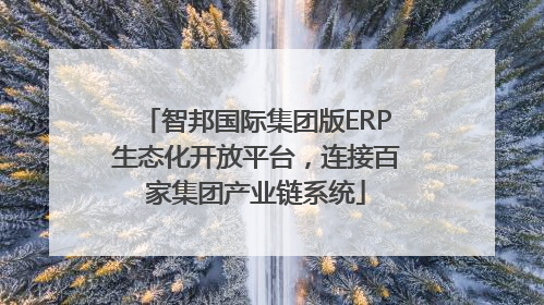 智邦国际集团版ERP生态化开放平台，连接百家集团产业链系统