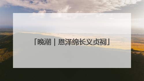 晚潮｜恩泽绵长义贞祠