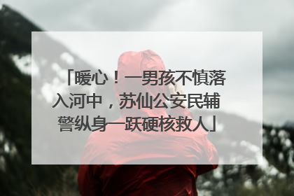 暖心！一男孩不慎落入河中，苏仙公安民辅警纵身一跃硬核救人