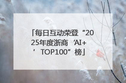 每日互动荣登“2025年度浙商‘AI+’TOP100”榜