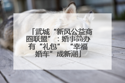 武城“新风公益商圈联盟”：婚事简办有“礼包” “幸福婚车”成新潮