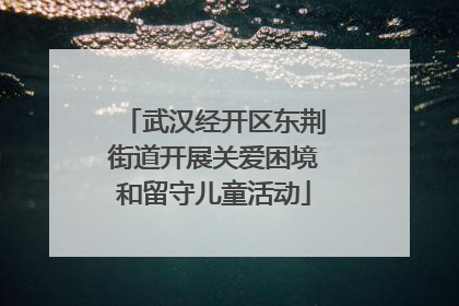 武汉经开区东荆街道开展关爱困境和留守儿童活动