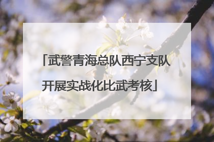 武警青海总队西宁支队开展实战化比武考核