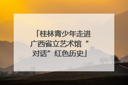 桂林青少年走进广西省立艺术馆“对话”红色历史