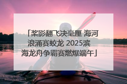 桨影翻飞决毫厘 海河浪涌赛蛟龙 2025滨海龙舟争霸赛燃爆端午
