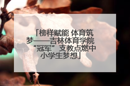 榜样赋能 体育筑梦——吉林体育学院“冠军”支教点燃中小学生梦想