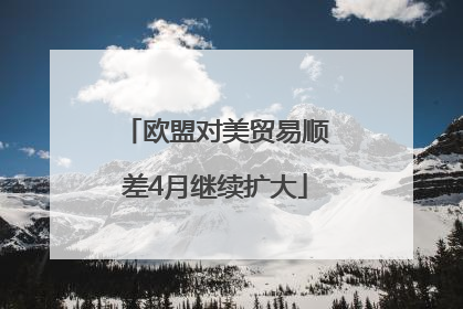 欧盟对美贸易顺差4月继续扩大