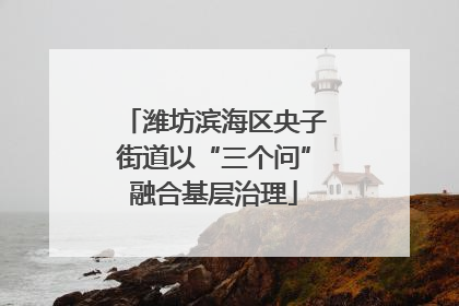 潍坊滨海区央子街道以“三个问”融合基层治理