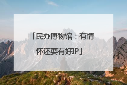 民办博物馆：有情怀还要有好IP