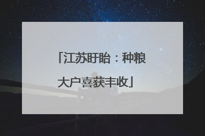 江苏盱眙：种粮大户喜获丰收