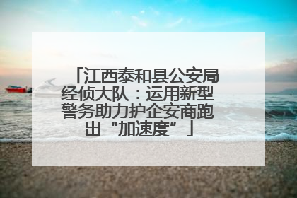 江西泰和县公安局经侦大队：运用新型警务助力护企安商跑出“加速度”