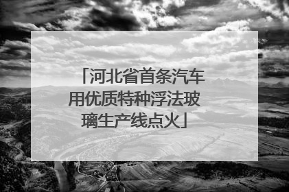 河北省首条汽车用优质特种浮法玻璃生产线点火