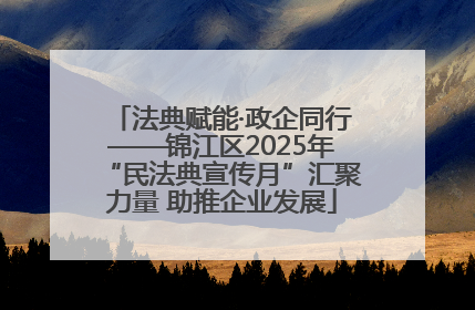 法典赋能·政企同行——锦江区2025年“民法典宣传月”汇聚力量 助推企业发展
