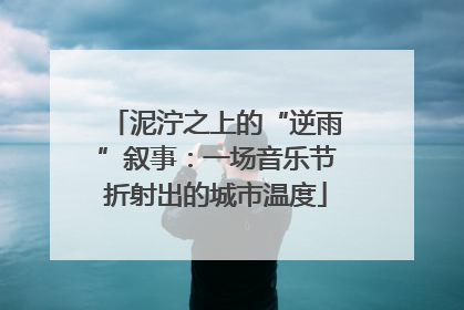 泥泞之上的“逆雨”叙事：一场音乐节折射出的城市温度