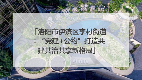 洛阳市伊滨区李村街道：“党建+公约”打造共建共治共享新格局