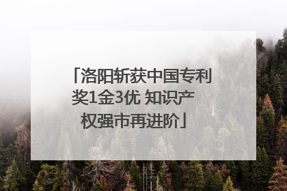 洛阳斩获中国专利奖1金3优 知识产权强市再进阶