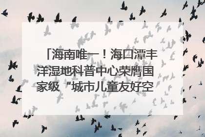 海南唯一！海口潭丰洋湿地科普中心荣膺国家级“城市儿童友好空间建设园区”称号