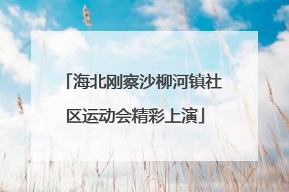 海北刚察沙柳河镇社区运动会精彩上演