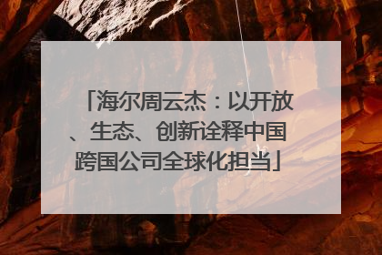 海尔周云杰：以开放、生态、创新诠释中国跨国公司全球化担当