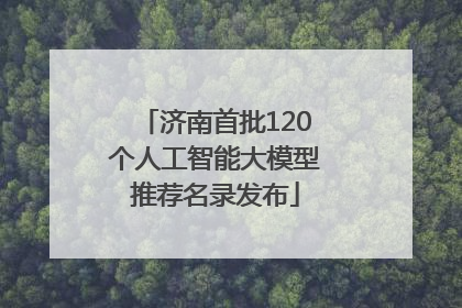 济南首批120个人工智能大模型推荐名录发布