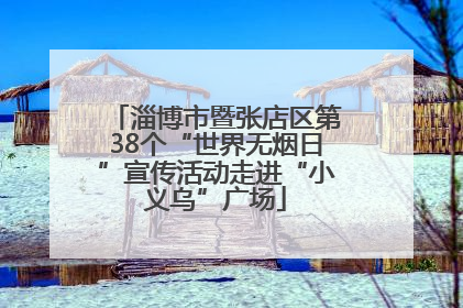 淄博市暨张店区第38个“世界无烟日”宣传活动走进“小义乌”广场