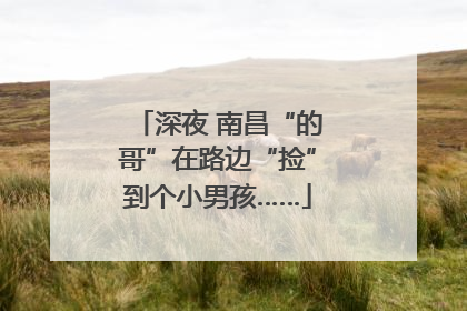 深夜 南昌“的哥”在路边“捡”到个小男孩……