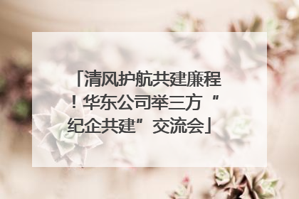 清风护航共建廉程！华东公司举三方“纪企共建”交流会