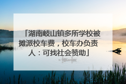 湖南岐山镇多所学校被摊派校车费，校车办负责人：可找社会赞助