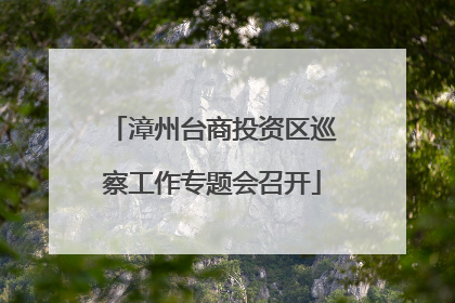 漳州台商投资区巡察工作专题会召开