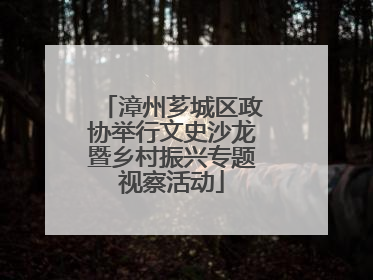 漳州芗城区政协举行文史沙龙暨乡村振兴专题视察活动