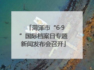 菏泽市“6·9”国际档案日专题新闻发布会召开
