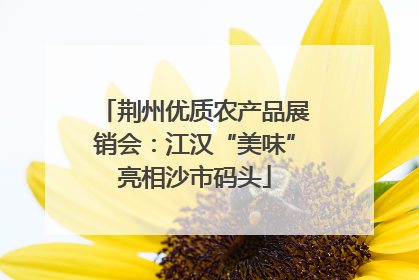 荆州优质农产品展销会：江汉“美味”亮相沙市码头