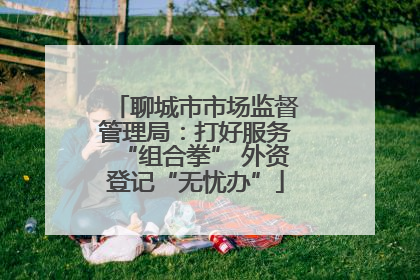 聊城市市场监督管理局：打好服务“组合拳” 外资登记“无忧办”