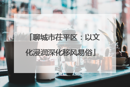聊城市茌平区：以文化浸润深化移风易俗