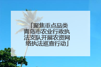 聚焦重点品类 青岛市农业行政执法支队开展农资网络执法巡查行动
