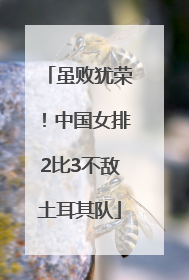 虽败犹荣！中国女排2比3不敌土耳其队