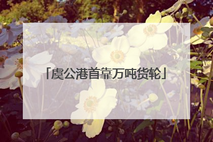 虞公港首靠万吨货轮