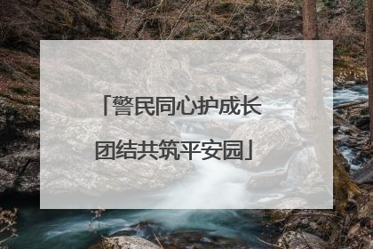 警民同心护成长 团结共筑平安园