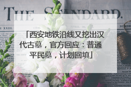 西安地铁沿线又挖出汉代古墓，官方回应：普通平民墓，计划回填