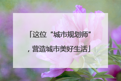 这位“城市规划师”，营造城市美好生活