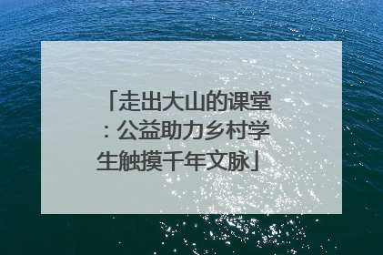 走出大山的课堂：公益助力乡村学生触摸千年文脉