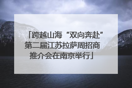 跨越山海“双向奔赴” 第二届江苏拉萨周招商推介会在南京举行