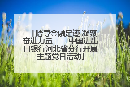 踏寻金融足迹 凝聚奋进力量——中国进出口银行河北省分行开展主题党日活动